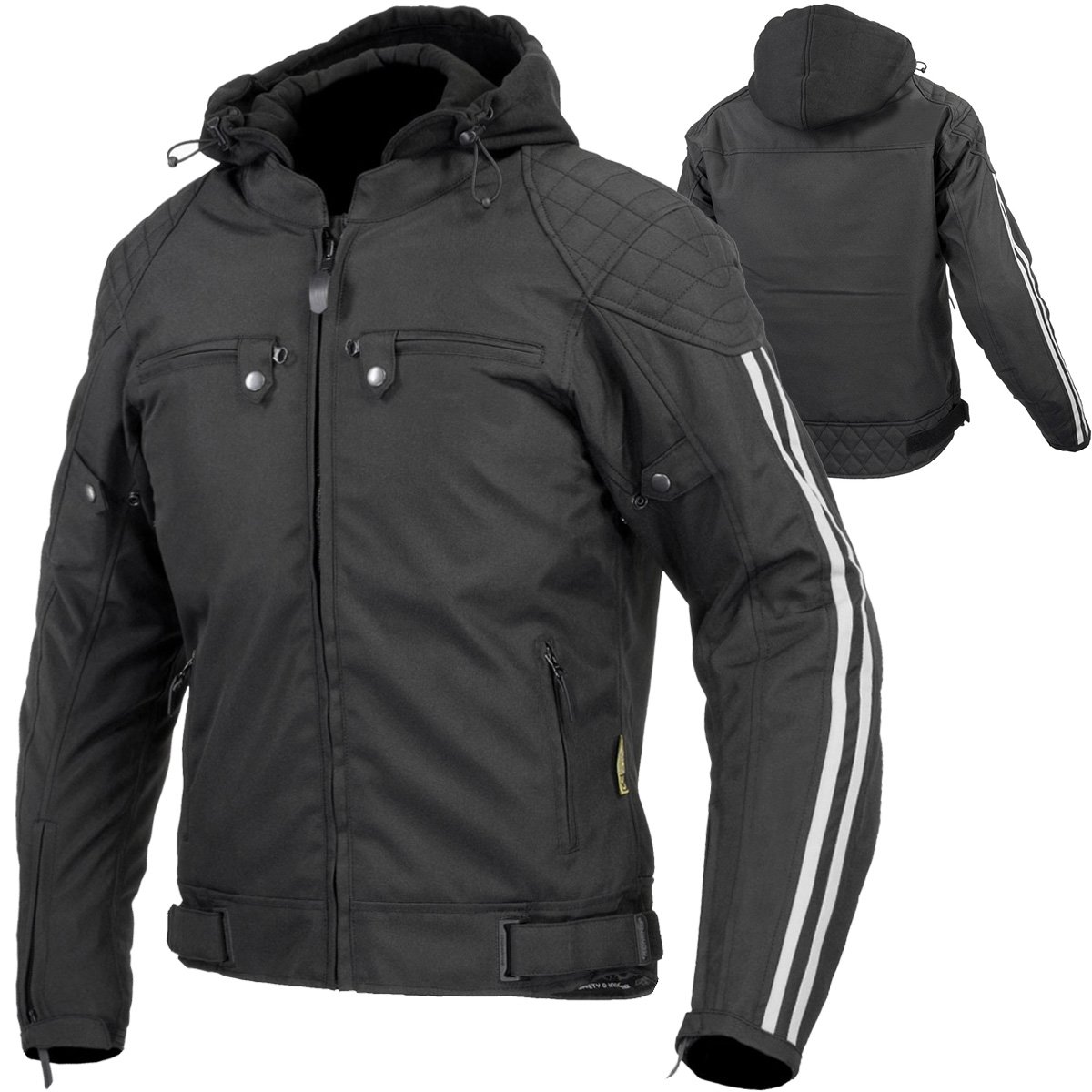 ENFORCER armoured hoodie manufacturer OEM cotton fleece aramid reinforced motorcycle hoodie by Maxler Motosport