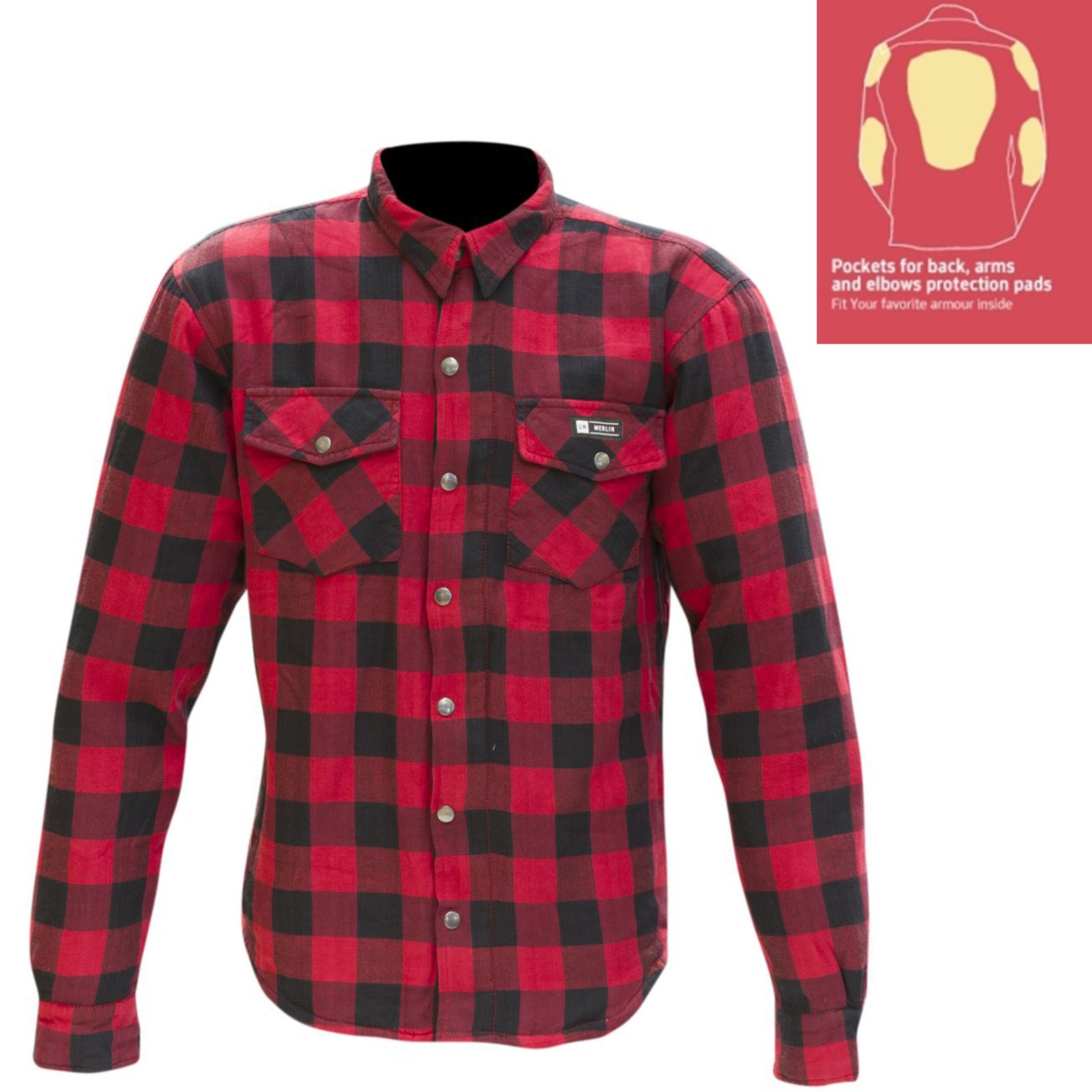 MFS 005 bulk flannel shirts heavy cotton aramid reinforced motorcycle riding overshirt by Maxler Motosport