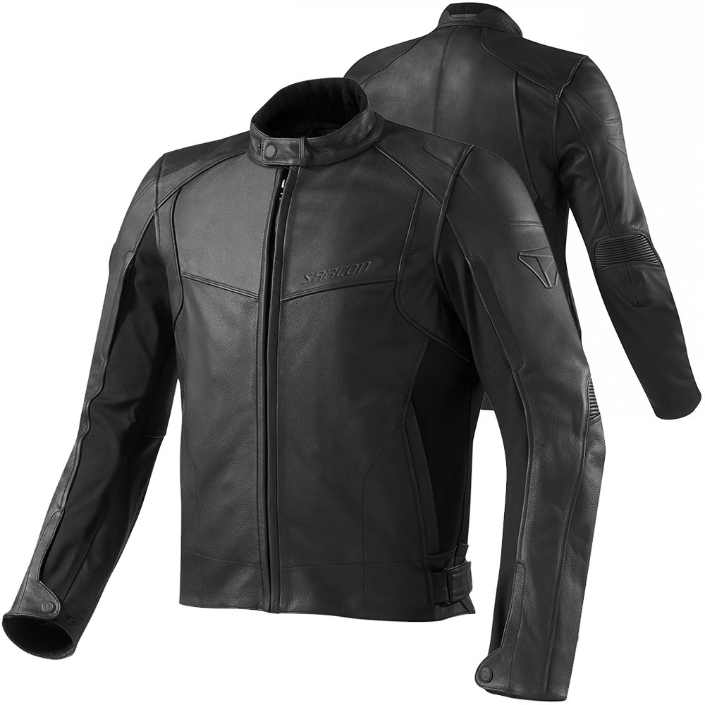 ALPER motorcycle jacket CE compliant leather touring cowhide black OEM CE ready production