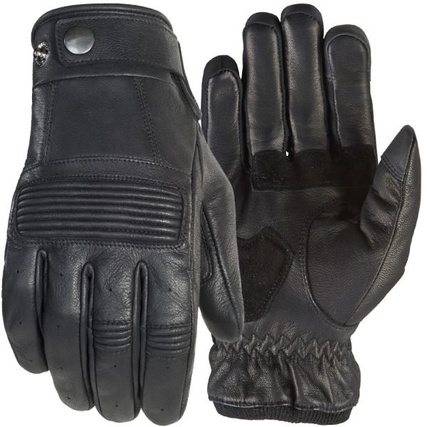 ASPIRE BLACK leather gloves motorcycle protection 100% genuine cowhide leather motorcycle gloves Maxler Motosport