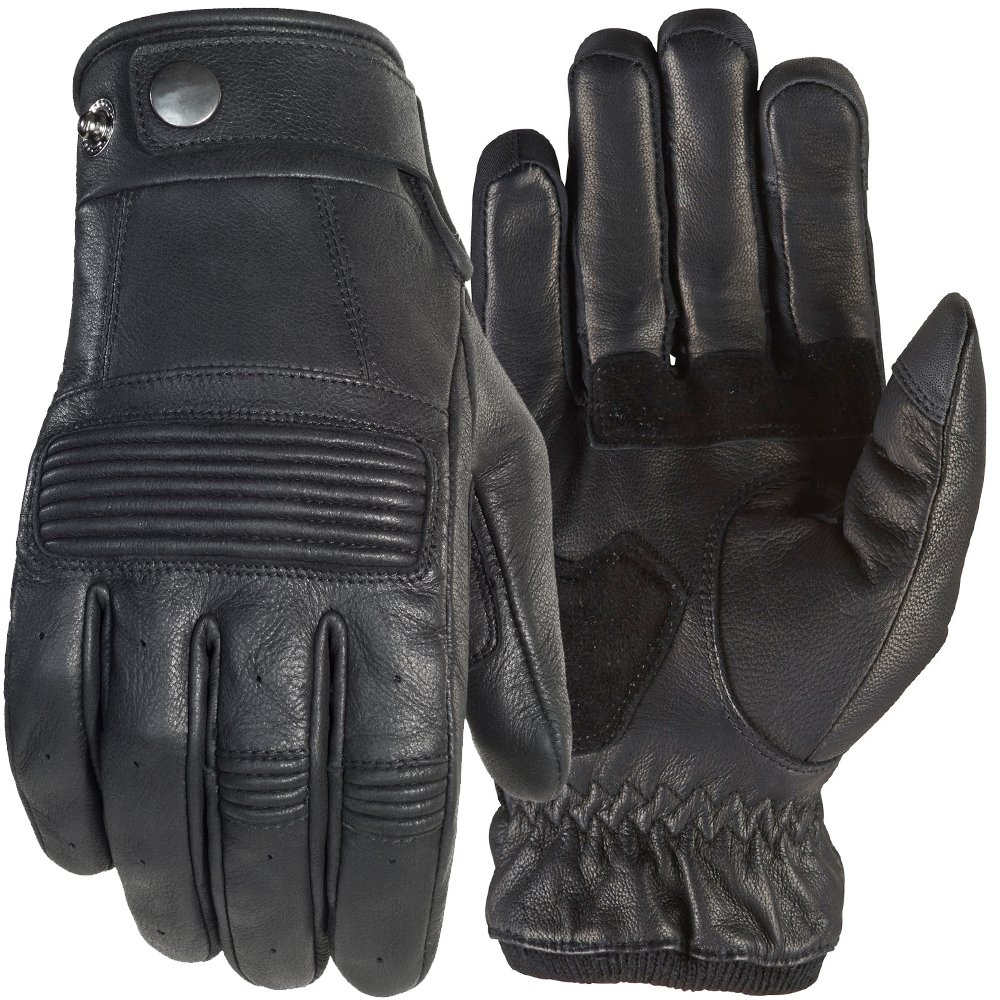ASPIRE BLACK leather gloves motorcycle protection 100% genuine cowhide leather motorcycle gloves Maxler Motosport