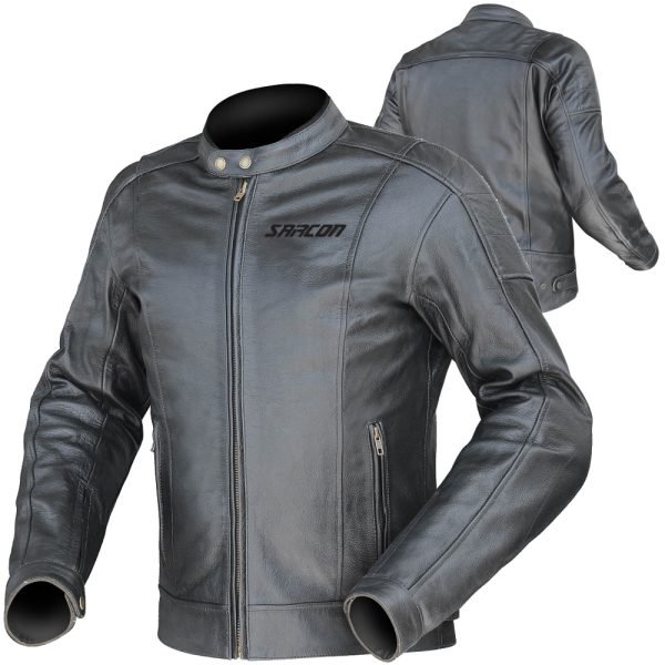 BURAQ buffalo leather biker jacket protective café racer motorcycle jacket manufacturer