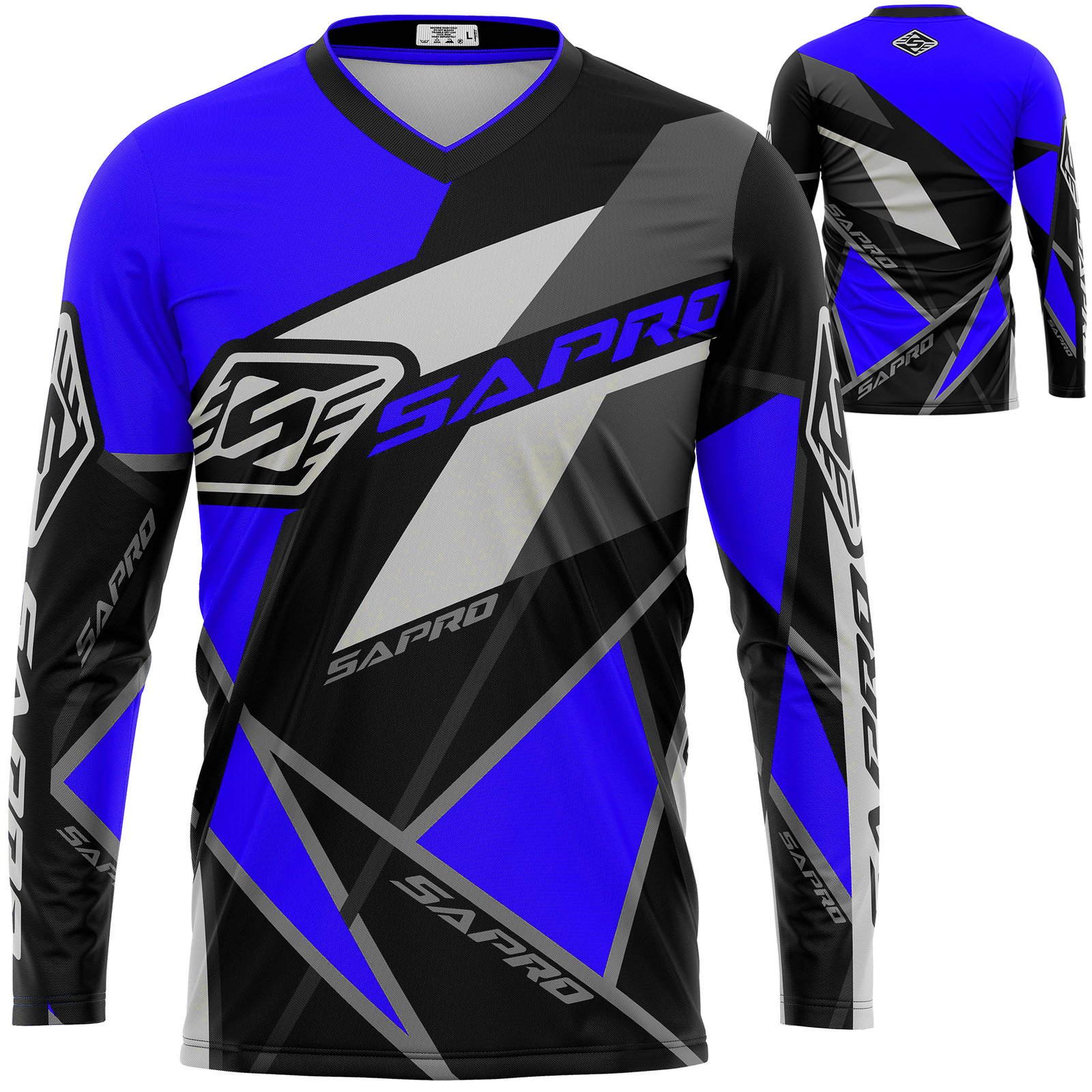 MC-506 motocross jersey manufacturer custom OEM off-road racing jersey blue black sublimation design