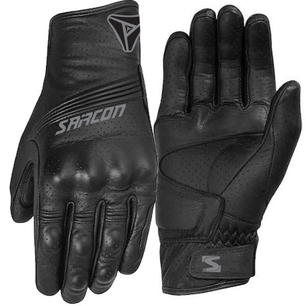 DUNGEON leather motorcycle gloves reinforced palm perforated leather motorcycle riding gloves Maxler Motosport