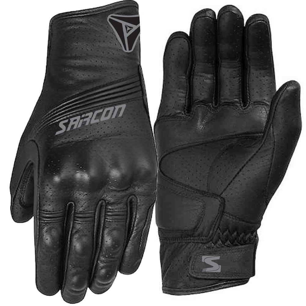 DUNGEON leather motorcycle gloves reinforced palm perforated leather motorcycle riding gloves Maxler Motosport