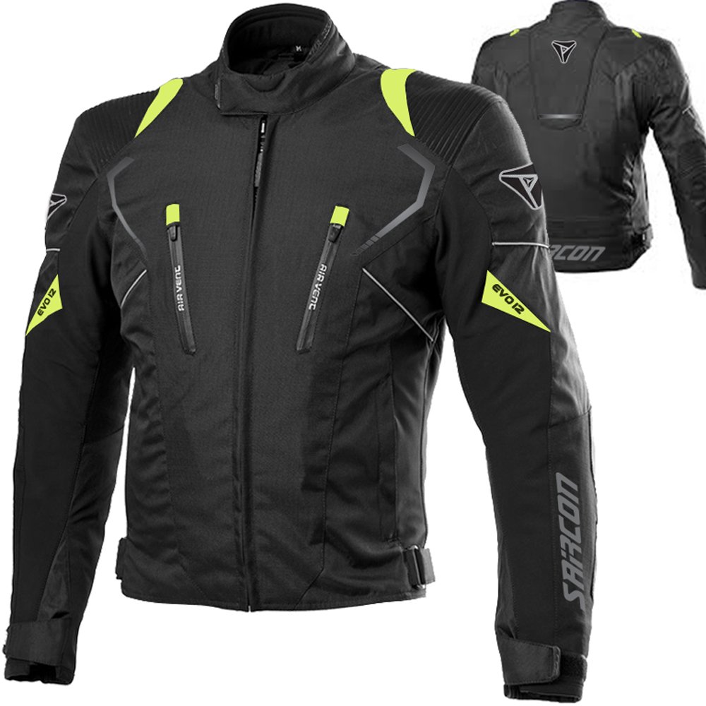 short cut textile motorcycle jacket
