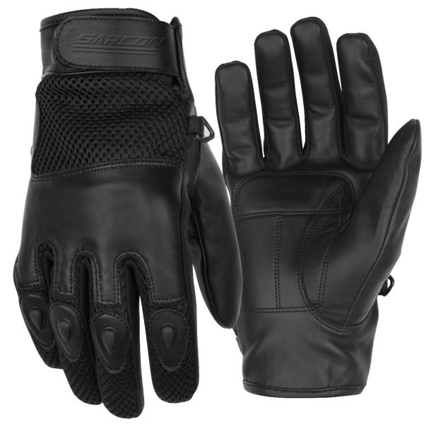 FARGO best summer motorcycle gloves perforated leather air mesh motorcycle riding gloves Maxler Motosport