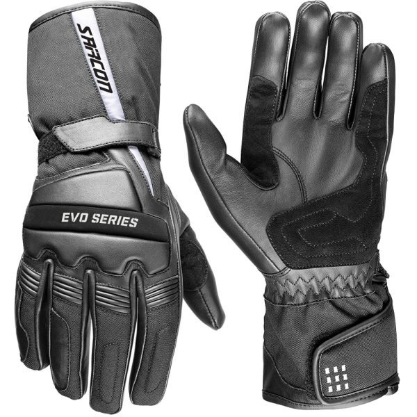 long riding motorbike leather gloves genuine cowhide motorcycle riding gloves black biker gloves