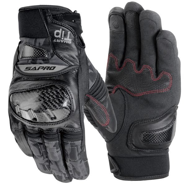 HUSTLER leather motorcycle gloves street riding perforated synthetic leather motorcycle gloves Maxler Motosport