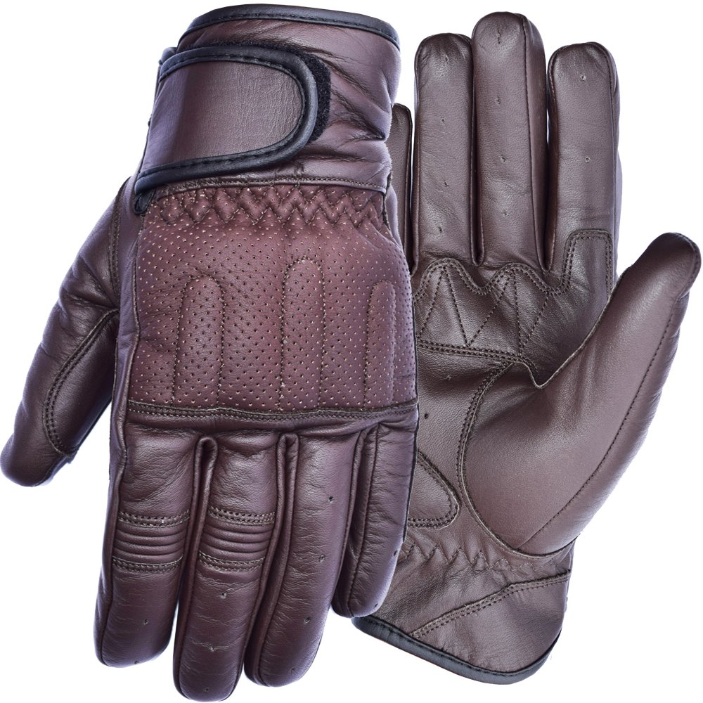 KASH leather motorcycle gloves riding comfort perforated leather biker gloves Maxler Motosport