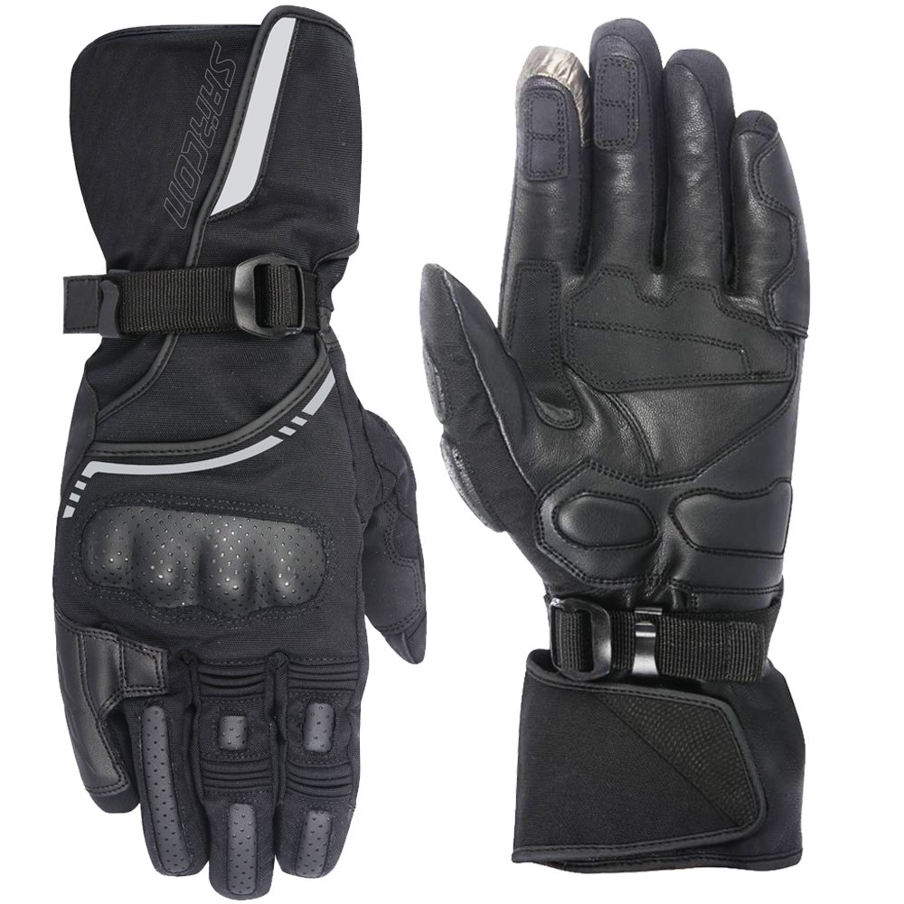 long leather motorcycle gloves perforated leather biker gloves black riding gloves