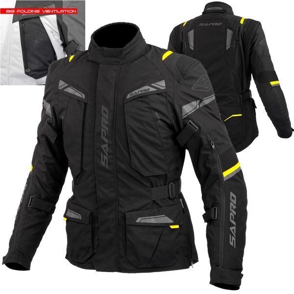 LEGEND BLACK NEON bulk long textile motorcycle jackets B2B OEM Maxler Motosport