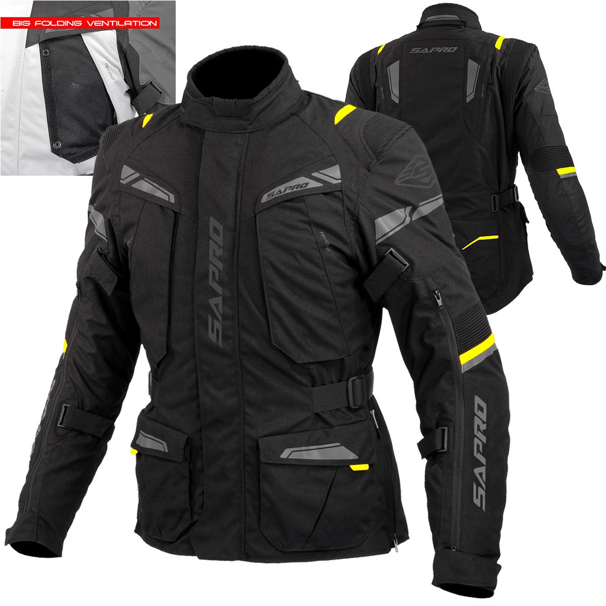 LEGEND BLACK NEON bulk long textile motorcycle jackets B2B OEM Maxler Motosport
