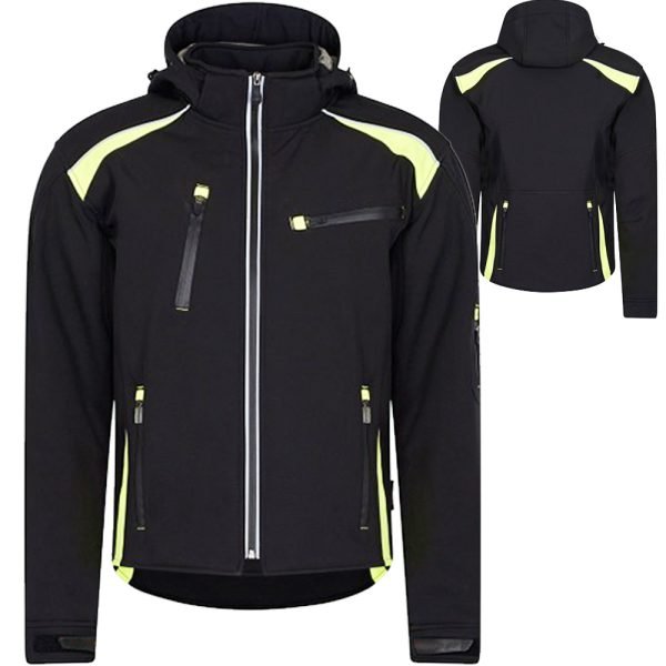 MAX softshell motorcycle jacket with armor in Softshell Fabric Waterproof Repellent & Windproof by Maxler Motosport