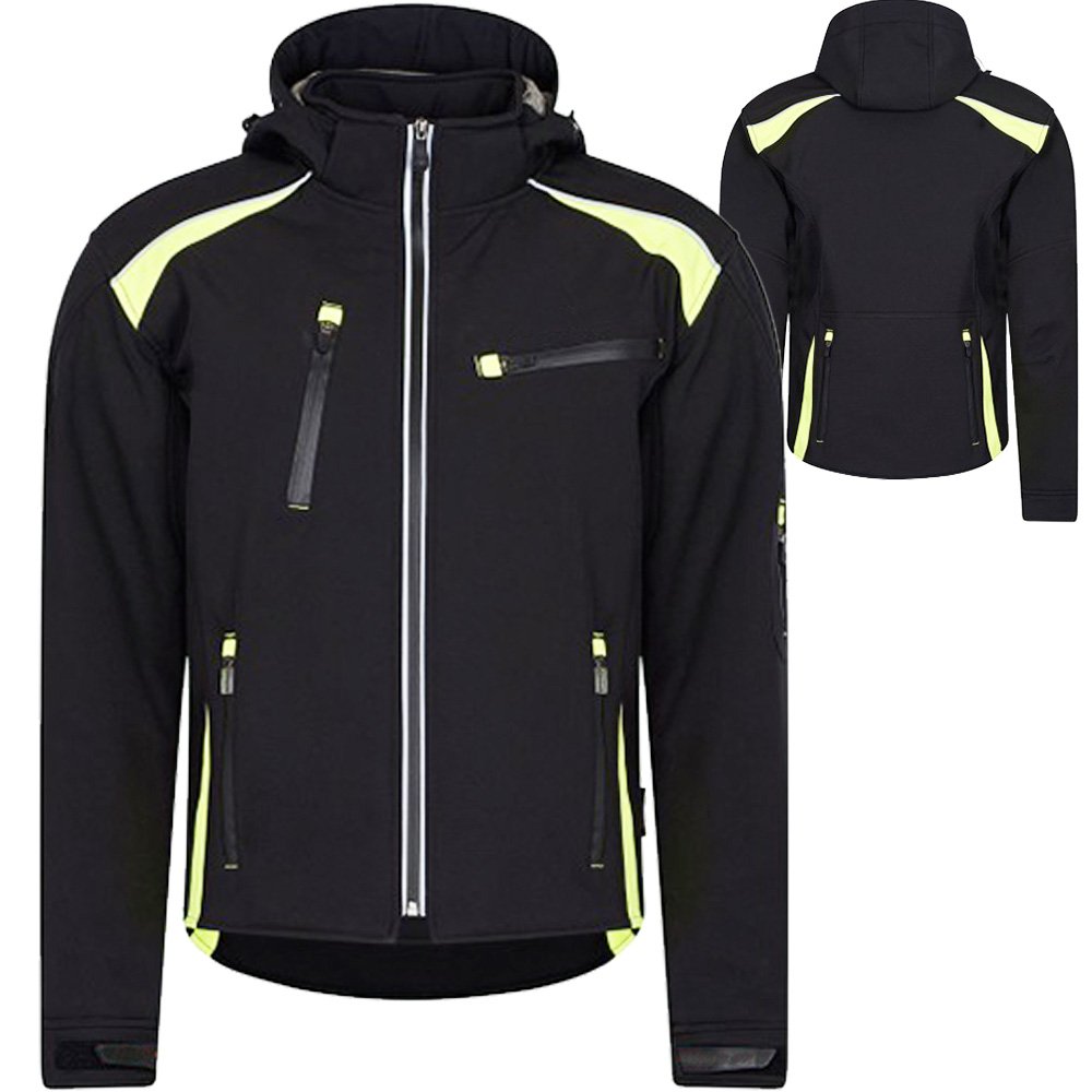 MAX softshell motorcycle jacket with armor in Softshell Fabric Waterproof Repellent & Windproof by Maxler Motosport