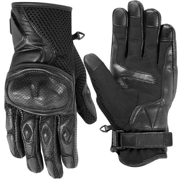 OSCARI breathable motorcycle leather gloves perforated leather air mesh riding gloves OEM manufacturer Maxler Motosport