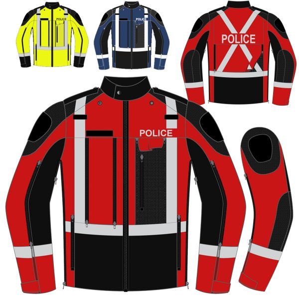 PG-6001 law enforcement motorcycle jacket OEM Cordura ballistic nylon tactical patrol jacket by Maxler Motosport