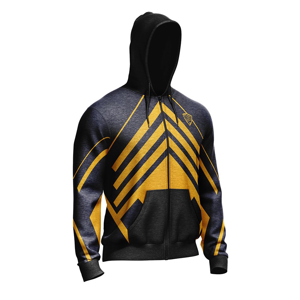 pullover hoodies manufacturer black yellow graphic pullover hoodie OEM private label PT-H-0044