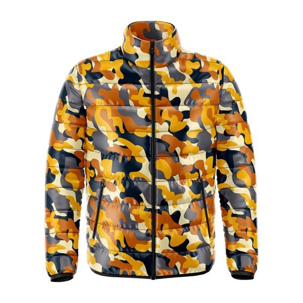 PT-MPJ-0028 custom insulated jacket manufacturer camouflage polyester quilted puffer jacket OEM private label bulk