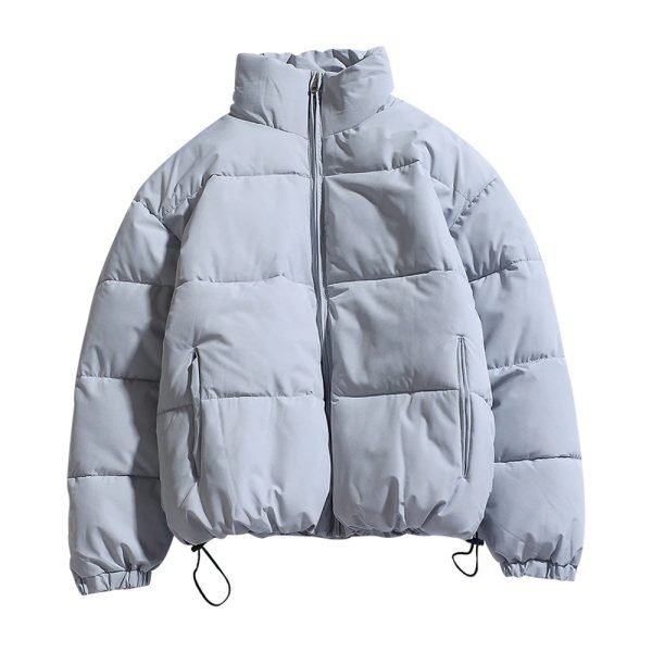 PT-MPJ-0034 wholesale puffer jacket custom red black polyester quilted hooded winter OEM private label