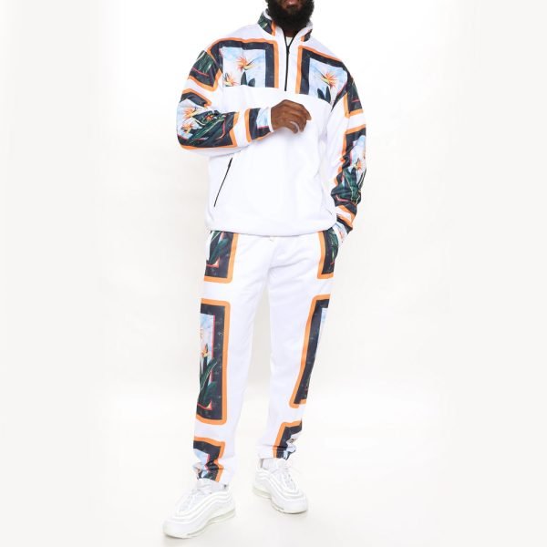custom gym tracksuits polyester stretch performance zip set PT-MTS-38