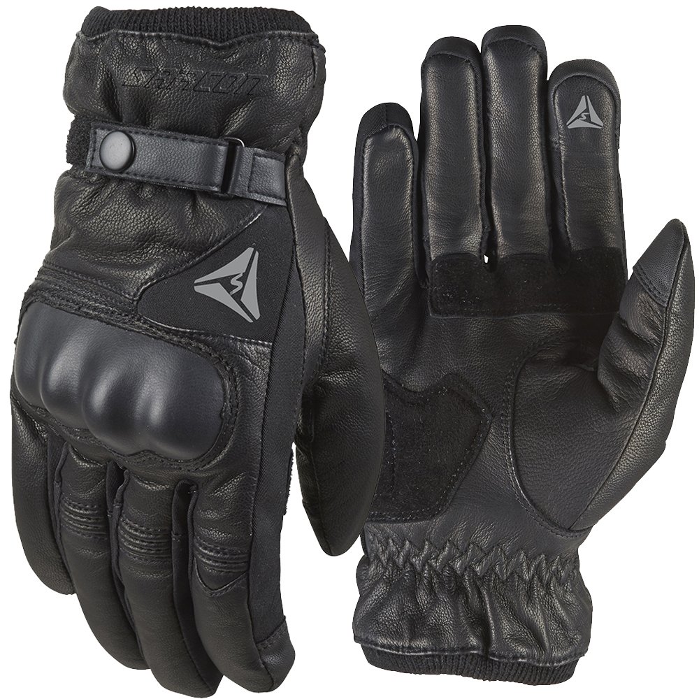 MACE BLACK genuine cowhide leather motorcycle short gloves OEM manufacturer Maxler Motosport