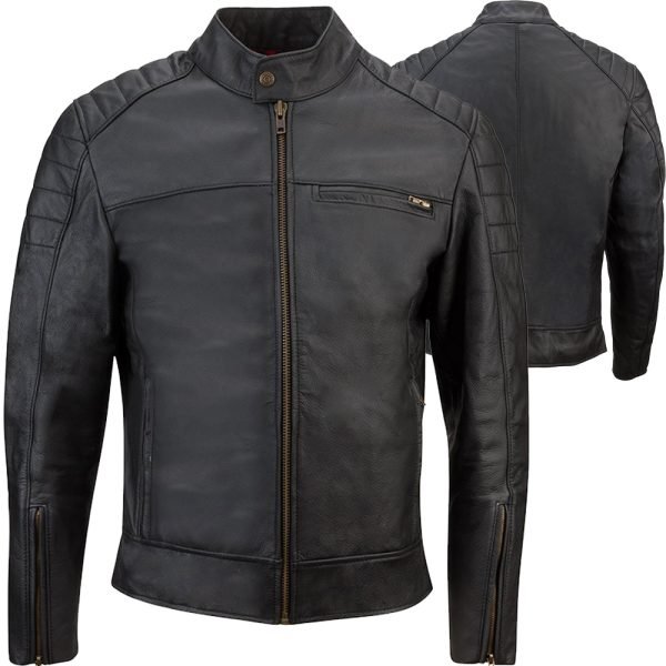 SPIRIT motorcycle safety leather jacket manufacturer café racer cowhide riding jacket OEM