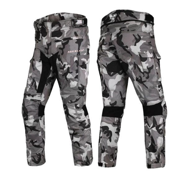 Adrian Crosswell army camo riding textile pants manufacturer OEM production by Maxler Motosport
