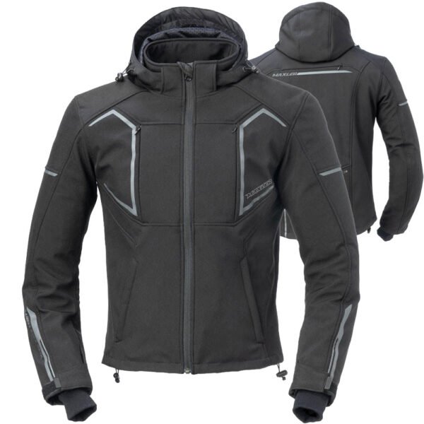 Rylen softshell motorcycle jackets exporting to USA in Softshell Fabric Waterproof Repellent & Windproof by Maxler Motosport