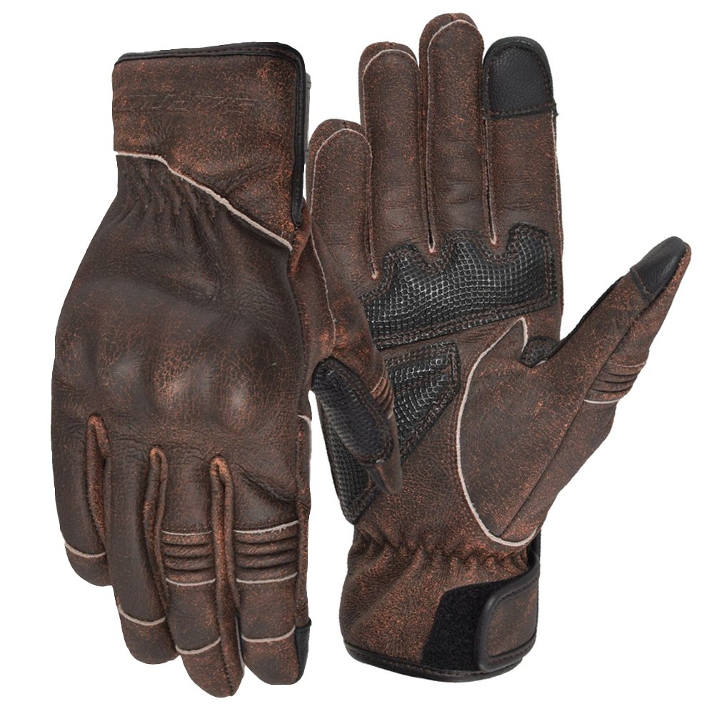 AEROX leather motorcycle gloves OEM 100% cowhide leather riding gloves by Maxler Motosport