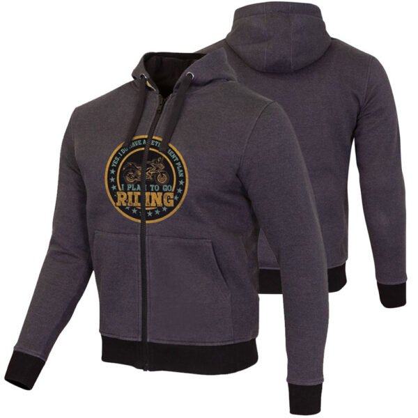 SCN 519 armored motorcycle hoodie cotton fleece aramid reinforced riding hoodie by Maxler Motosport