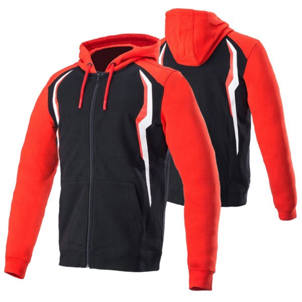 SCN 521 biker armored hoodie cotton fleece aramid reinforced motorcycle hoodie by Maxler Motosport