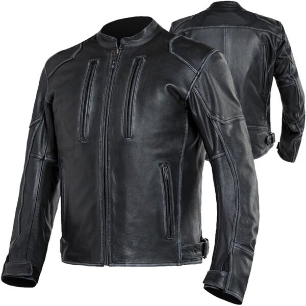 ARCSTRIKE premium protective biker jacket cafe racer cowhide black OEM CE ready production