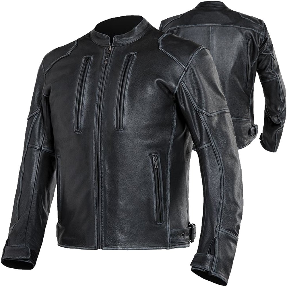 ARCSTRIKE premium protective biker jacket cafe racer cowhide black OEM CE ready production