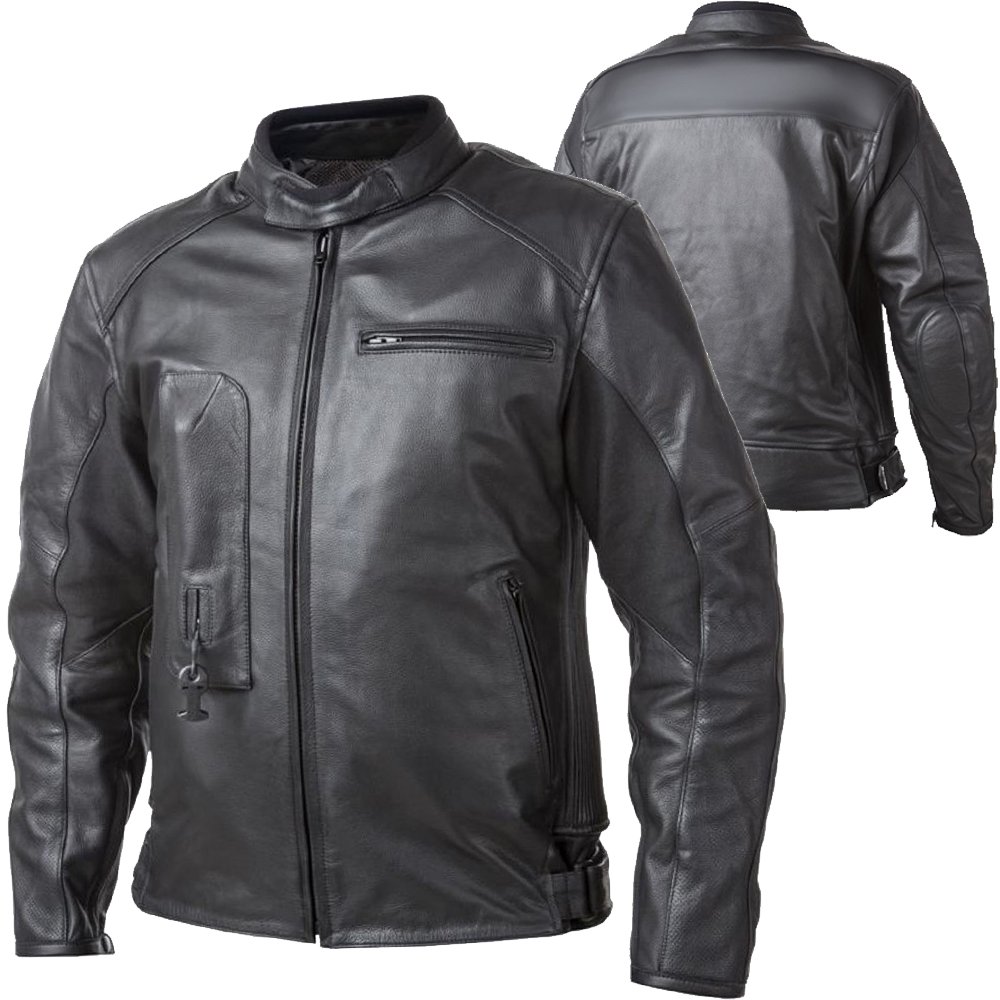 CYBERHOUND impact zone leather biker jacket cafe racer cowhide black OEM CE ready production