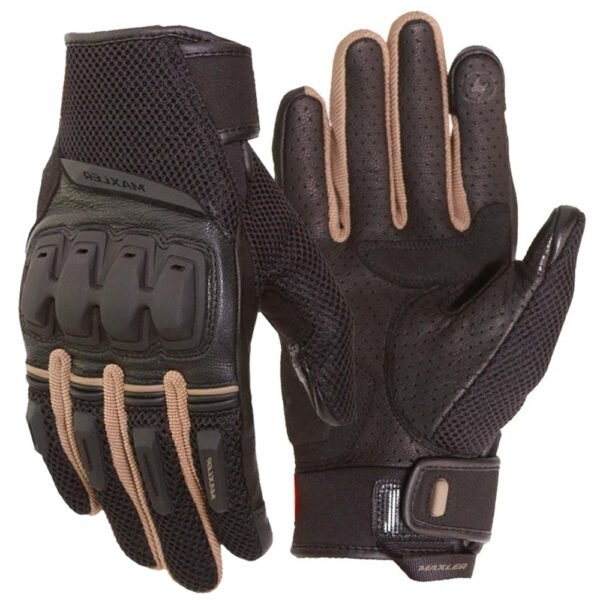 ECLIPSE leather motorcycle gloves wholesale perforated leather air mesh riding gloves Maxler Motosport