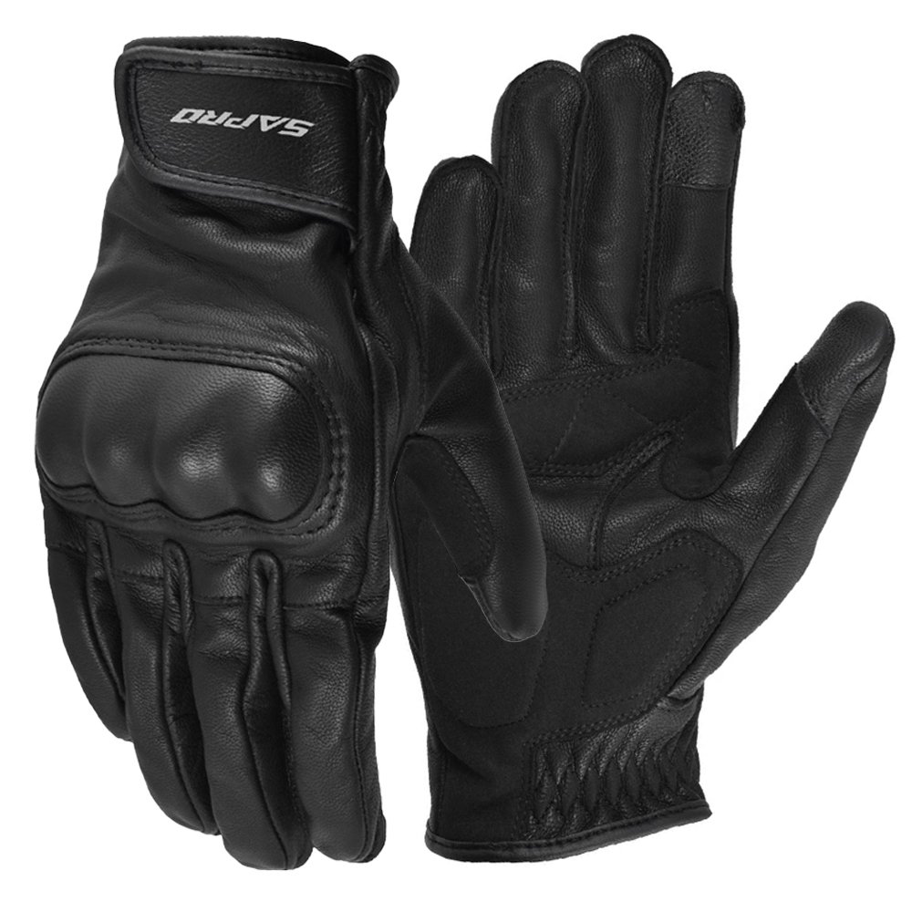 HAVOC leather motorcycle gloves factory 100% cowhide leather riding gloves by Maxler Motosport