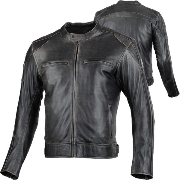 IRONFURY safety stitched motorcycle jacket cowhide cafe racer black OEM CE ready production