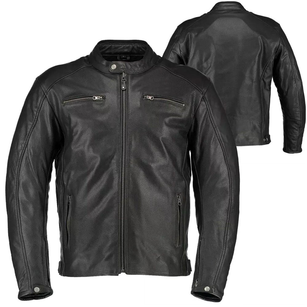 ONYX heavy abrasion leather motorcycle jacket cafe racer cowhide quilted shoulder OEM CE ready production