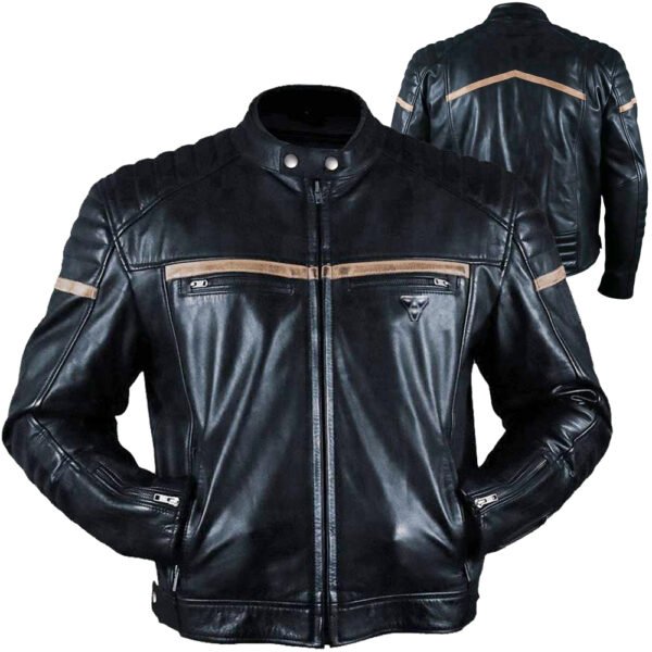 NOMADIC wholesale motorcycle leather jackets cafe racer style OEM cowhide 1.2–1.3mm CE ready bulk production