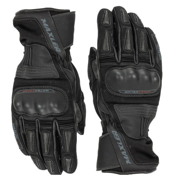 motorcycle gauntlet gloves leather perforated leather long cuff riding gloves with knuckle protection