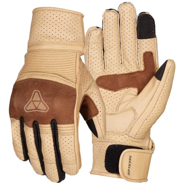 PHANTOM Sand Edition motorcycle gloves private label perforated leather riding gloves Maxler Motosport