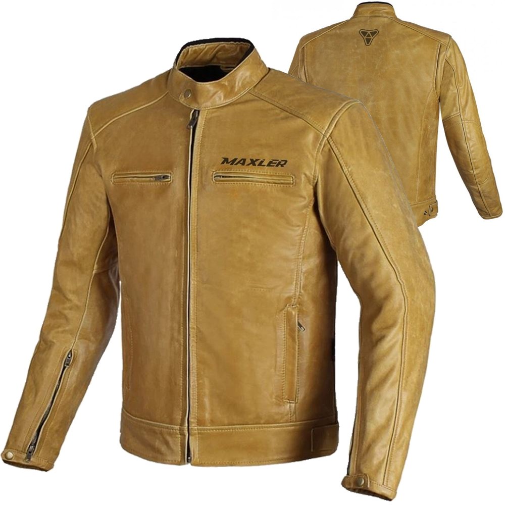 PULSELINE SAND buffalo leather motorcycle jacket cafe racer vintage sand OEM CE ready bulk production