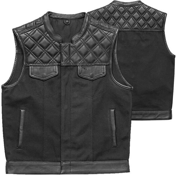 PW-8030 motorbike leather vest manufacturer OEM leather biker vest