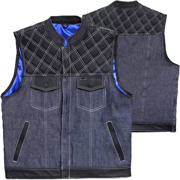 PW-8034 bulk biker leather vests OEM leather motorcycle vest wholesale production