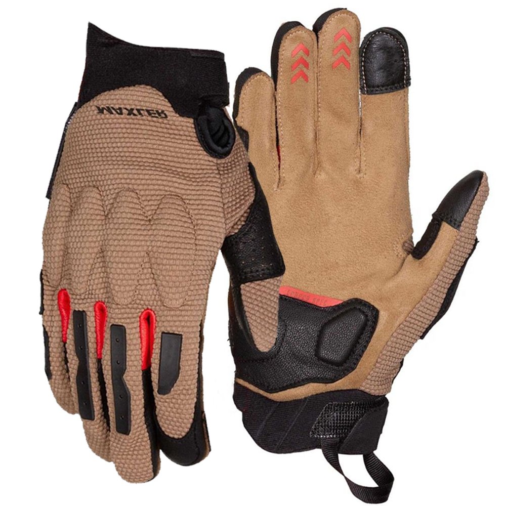 RENEGADE Gold Edition motorcycle street riding gloves fourway stretch fabric by Maxler Motosport