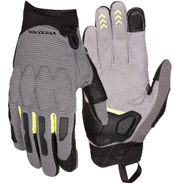 RENEGADE Silver Edition short cuff motorcycle gloves fourway stretch riding gloves by Maxler Motosport