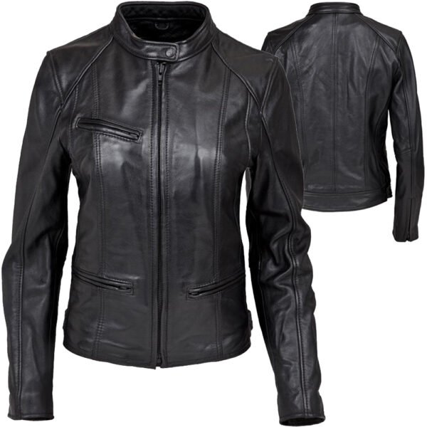 TERRAFLOW OEM motorcycle leather jacket manufacturer women cafe racer 1.2–1.3mm cowhide CE ready bulk production