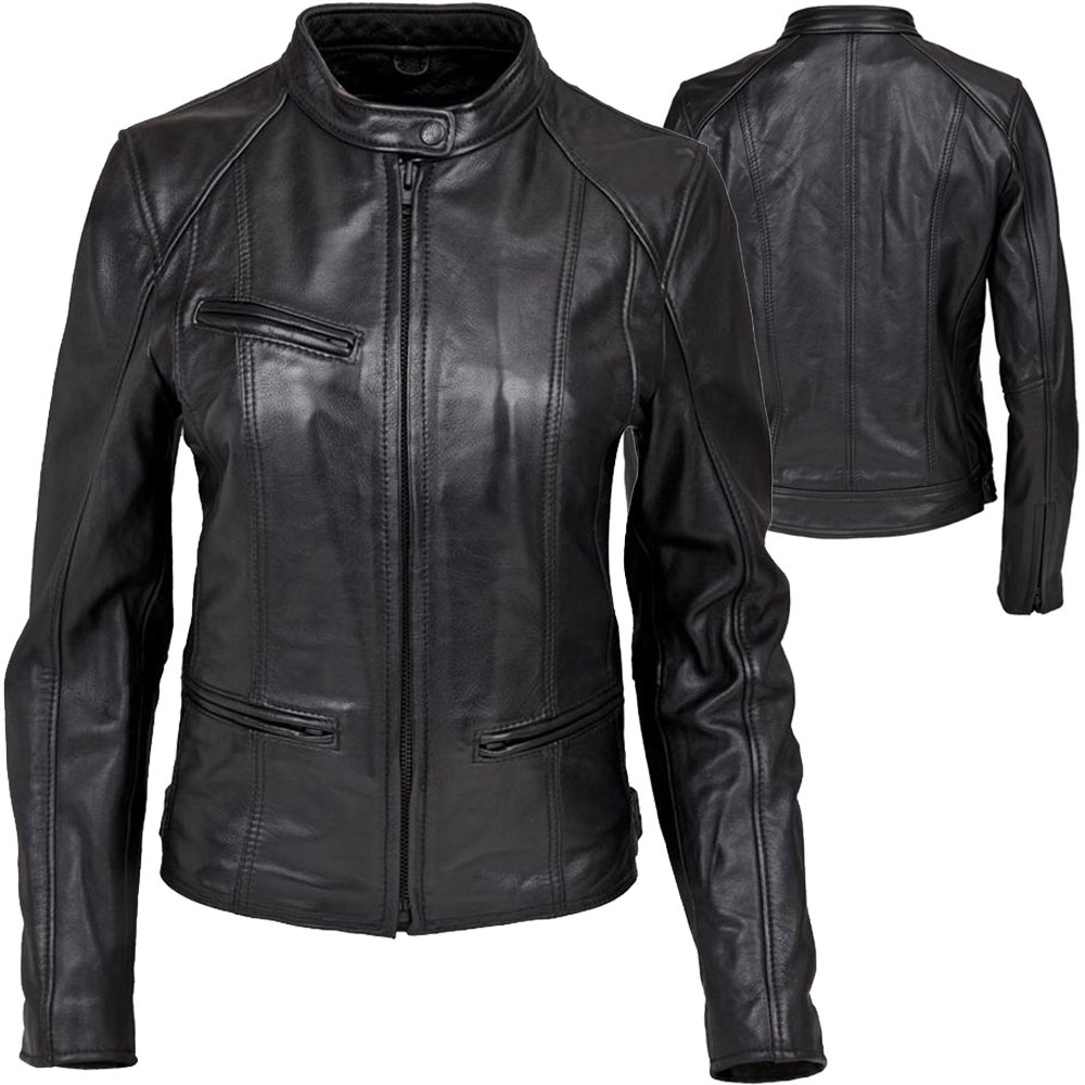 TERRAFLOW OEM motorcycle leather jacket manufacturer women cafe racer 1.2–1.3mm cowhide CE ready bulk production