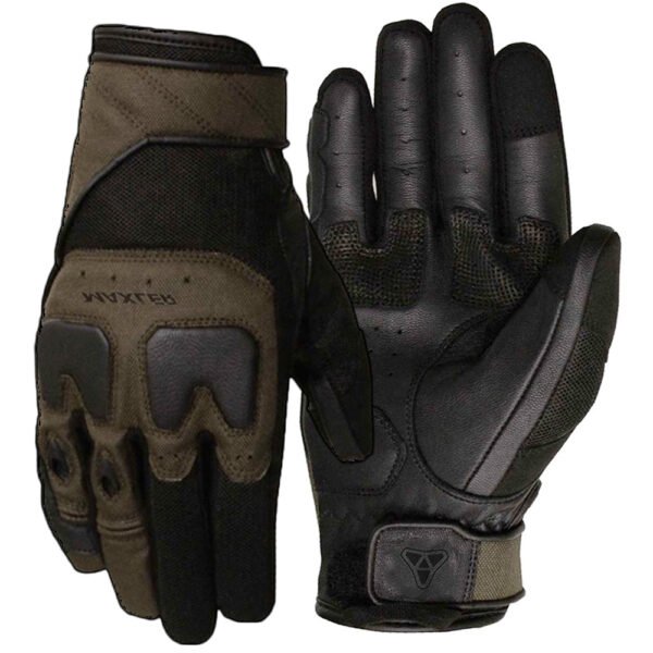 VELOCITY leather motorcycle gloves bulk supplier perforated synthetic leather riding gloves Maxler Motosport